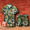 Pabst Blue Ribbon Beer Baby Yoda Tropical Flowery Hawaiian Shirt & Short