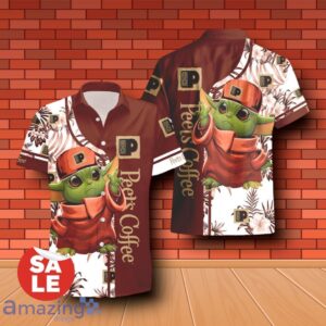 Peet's Coffee Baby Yoda Hawaiian Shirt & Short Product Photo 2