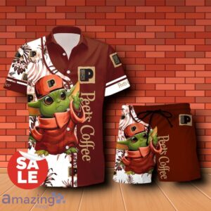 Peet's Coffee Baby Yoda Hawaiian Shirt & Short Product Photo 1