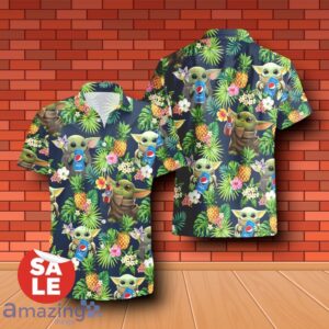 Pepsi Baby Yoda Tropical Flowery Hawaiian Shirt & Short Product Photo 2
