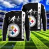 Pittsburgh Steelers Sweater Sport Team Forever AOP Sweatshirt Ugly Christmas Sweater For Fans – Black