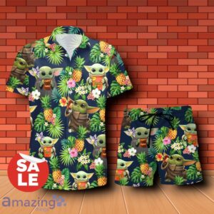 Reese's Baby Yoda Tropical Flowery Hawaiian Shirt & Short Product Photo 1