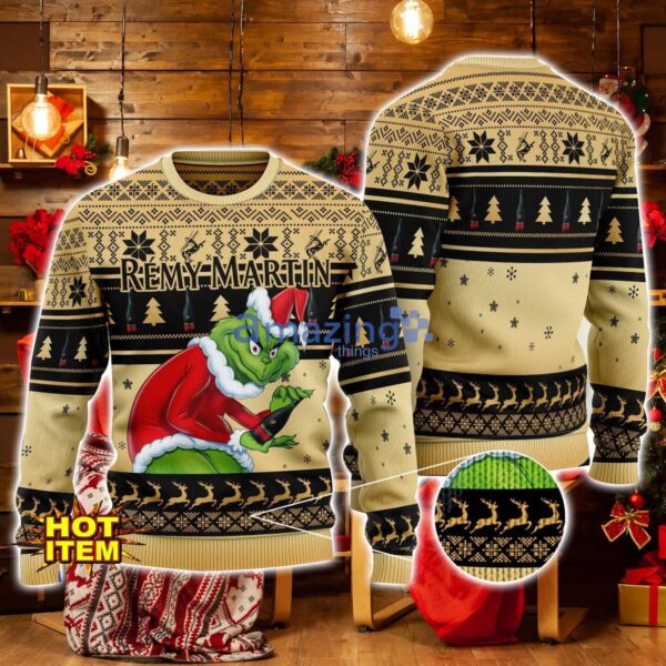 Remy Martin Grinch Hug Logo Ugly Christmas Sweater Christmas Gift For Men And Women Product Photo 1
