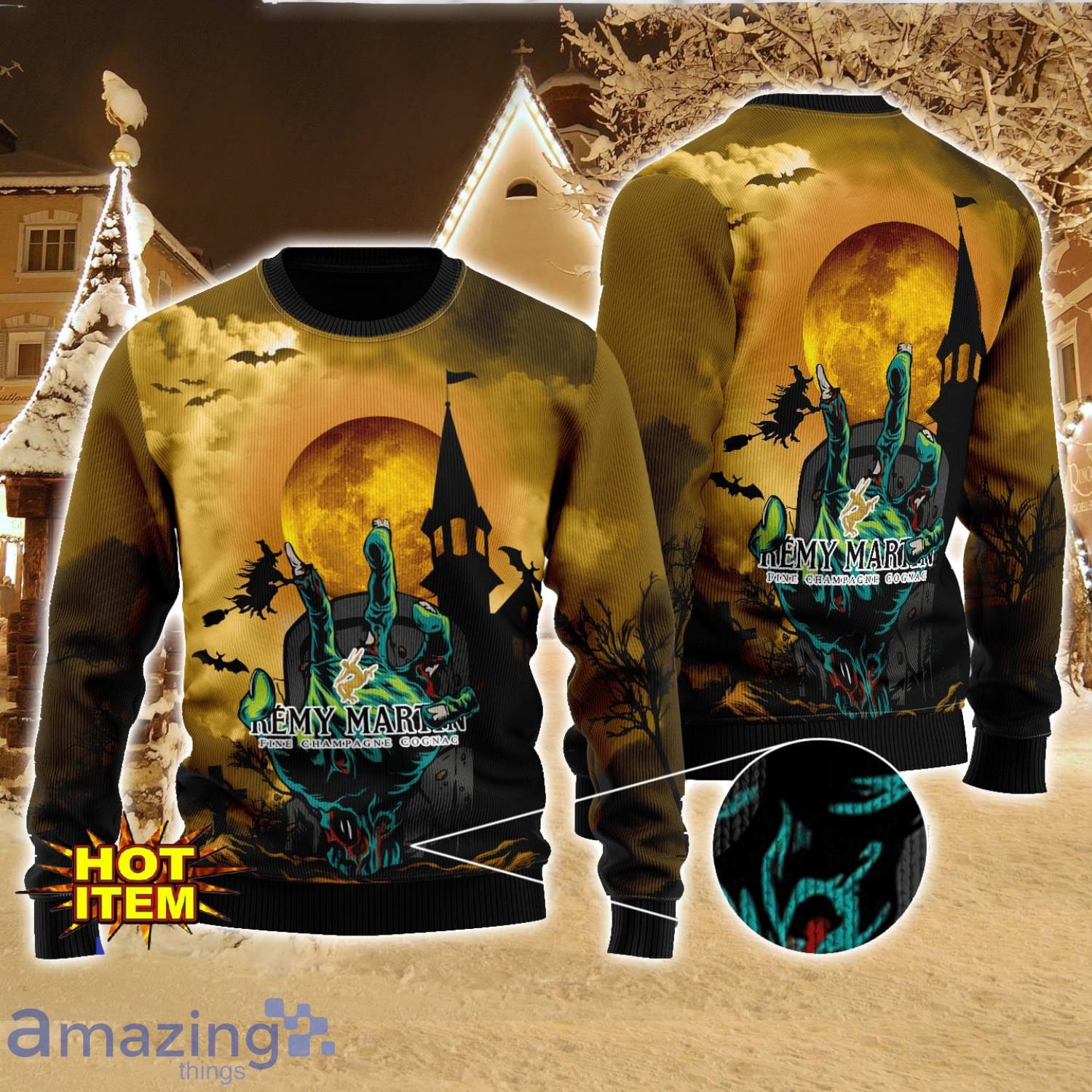 Remy Martin Halloween 3D Sweater Halloween Gift For Men And Women image Remy Martin Halloween 3D Sweater Halloween Gift For Men And Women Product Photo 1