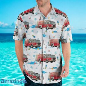 Richmond Hill Fire & Emergency Services, Ontario, Canada Fleet Hawaiian Shirt image Richmond Hill Fire & Emergency Services, Ontario, Canada Fleet Hawaiian Shirt Product Photo 4