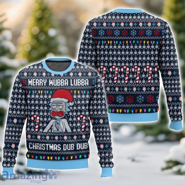 Rick Merry Wubba Lubba Christmas Ugly Christmas Sweater 3D All Printed Sweater Christmas Gift Product Photo 1