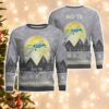 RQ-7B RQ7B Aircraft Moonlight And Mountain Pattern Ugly Christmas Sweater Aircraft Lovers Christmas Gift