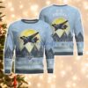 S-3 Viking S3 Light Blue Aircraft Moonlight 3D Ugly Christmas Sweater Christmas Gift