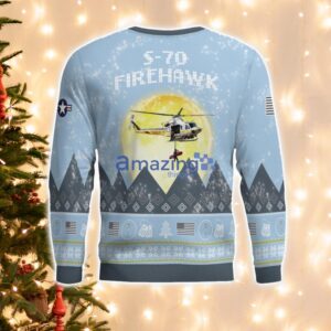 S 70 Firehawk S70 Light Blue Aircraft Moonlight 3D Ugly Christmas Sweater Christmas Gift image S-70 Firehawk S70 Light Blue Aircraft Moonlight 3D Ugly Christmas Sweater Christmas Gift Product Photo 3