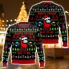 Santa Seems Sus To Me Among Us Ugly Christmas Sweater 3D All Printed Sweater Christmas Gift