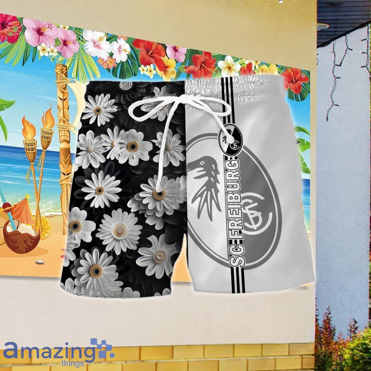 SC Freiburg Combo Hawaiian Shirt And Short Impressive Gift image SC Freiburg Combo Hawaiian Shirt And Short Impressive Gift Product Photo 2