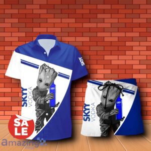 SKYY Vodka Groot Hug Combo Hawaiian Shirt & Shorts 3D Design For Men Women Product Photo 2