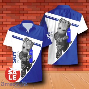 SKYY Vodka Groot Hug Combo Hawaiian Shirt & Shorts 3D Design For Men Women Product Photo 1