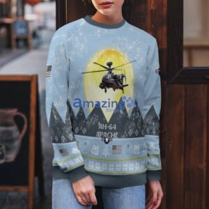 AH 64 Apache AH64 Light Blue Aircraft Moonlight 3D Ugly Christmas Sweater Christmas Gift image AH-64 Apache AH64 Light Blue Aircraft Moonlight 3D Ugly Christmas Sweater Christmas Gift Product Photo 5