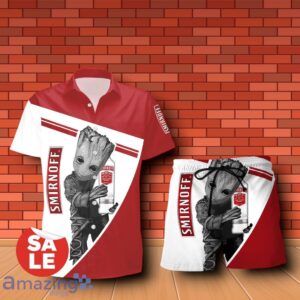 Smirnoff Vodka Groot Hug Combo Hawaiian Shirt & Shorts 3D Design For Men Women image Smirnoff Vodka Groot Hug Combo Hawaiian Shirt & Shorts 3D Design For Men Women Product Photo 2