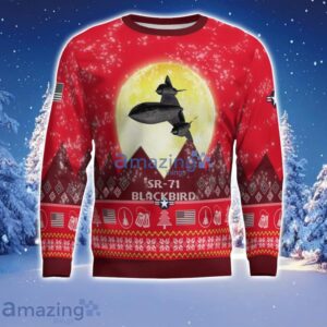 SR 71 Blackbird SR71 Aircraft Moonlight Red Color Ugly Christmas Sweater Christmas Gift image SR-71 Blackbird SR71 Aircraft Moonlight Red Color Ugly Christmas Sweater Christmas Gift Product Photo 2