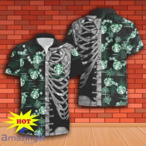 Starbucks Button Skeleton Hawaiian Shirt And Short Gift Ideas For Men Women Product Photo 1