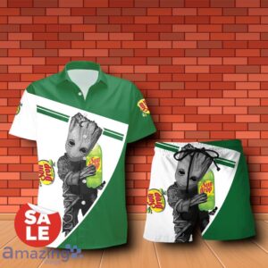 Sun Drop Groot Hug Combo Hawaiian Shirt & Shorts 3D Design For Men Women Product Photo 2