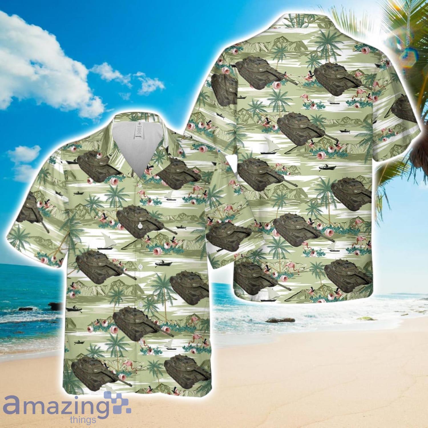 Swedish Army Leopard 1A5NO2 Beach Gift Hawaiian Shirt image Swedish Army Leopard 1A5NO2 Beach Gift Hawaiian Shirt Product Photo 1
