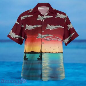 Swiss Air Force McDonnell Douglas FA 18C Hornet Hawaiian Shirt image Swiss Air Force McDonnell Douglas FA-18C Hornet Hawaiian Shirt Product Photo 2