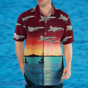 Swiss Air Force McDonnell Douglas FA 18C Hornet Hawaiian Shirt image Swiss Air Force McDonnell Douglas FA-18C Hornet Hawaiian Shirt Product Photo 3