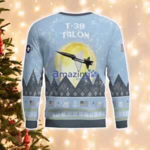 T 38 Talon T38 Light Blue Aircraft Moonlight 3D Ugly Christmas Sweater Christmas Gift image T-38 Talon T38 Light Blue Aircraft Moonlight 3D Ugly Christmas Sweater Christmas Gift Product Photo 3