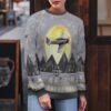 T-6 Texan T6 Aircraft Moonlight And Mountain Pattern Ugly Christmas Sweater Aircraft Lovers Christmas Gift
