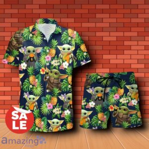 Taco Bell Baby Yoda Tropical Flowery Hawaiian Shirt & Short Product Photo 1