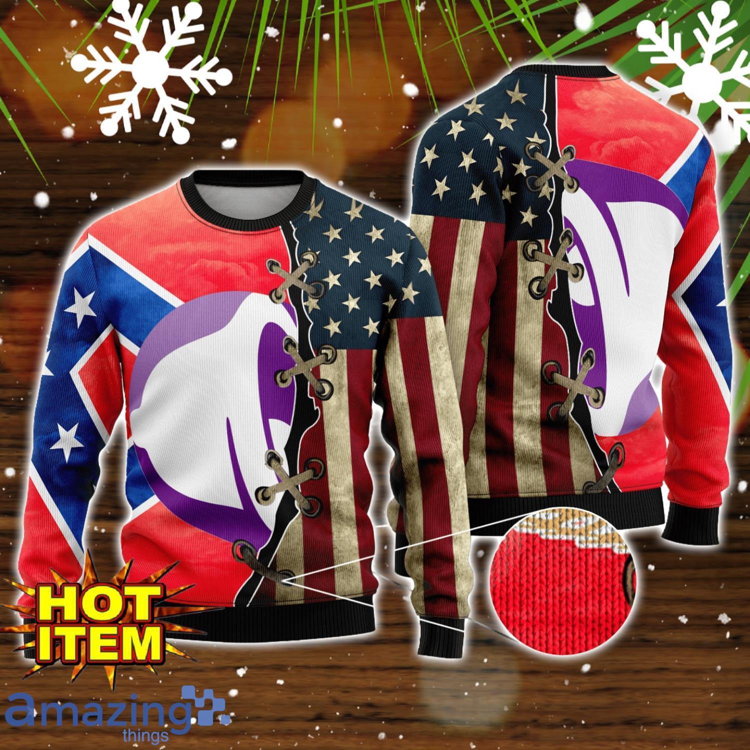 Taco Bell USA Flag All Over Print 3D Ugly Christmas Sweater Unique Gift For Christmas image Taco Bell USA Flag All Over Print 3D Ugly Christmas Sweater Unique Gift For Christmas Product Photo 1
