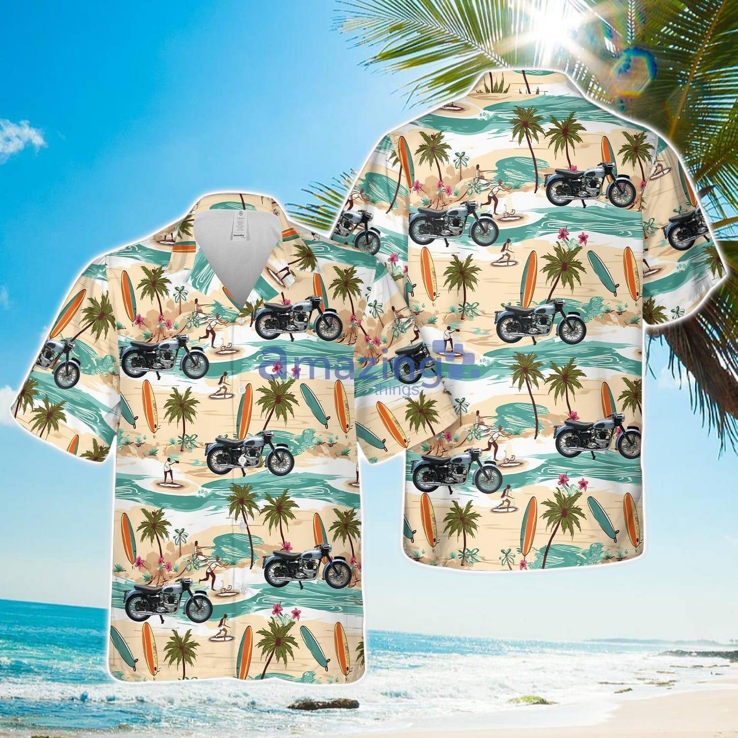 Triumph T 110 650 cc 1954 Hawaiian Shirt Summer Holiday Gift image Triumph T 110 650 cc 1954 Hawaiian Shirt Summer Holiday Gift Product Photo 1