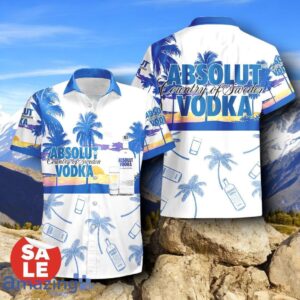 Tropical Beach Palm Tree Absolut Vodka Hawaiian Shirt & Short image Tropical Beach Palm Tree Absolut Vodka Hawaiian Shirt & Short Product Photo 2