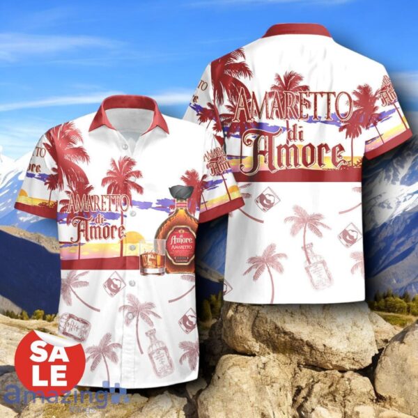 Tropical Beach Palm Tree Amaretto Hawaiian Shirt & Short Product Photo 2