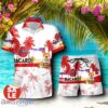 Tropical Beach Palm Tree Bacardi Rum Hawaiian Shirt & Short