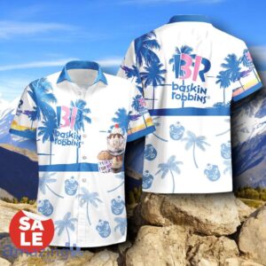 Tropical Beach Palm Tree Baskin-Robbins Hawaiian Shirt & Short Product Photo 2