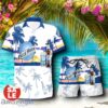 Tropical Beach Palm Tree Blue Moon Beer Hawaiian Shirt & Short