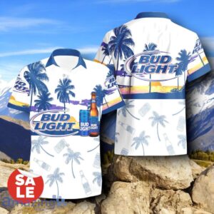 Tropical Beach Palm Tree Bud Light Beer Hawaiian Shirt & Short Product Photo 2