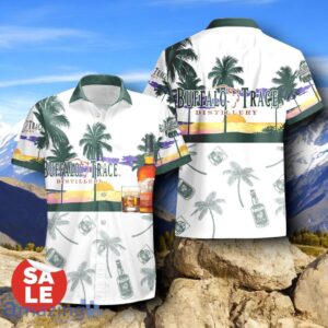 Tropical Beach Palm Tree Buffalo Trace Hawaiian Shirt & Short image Tropical Beach Palm Tree Buffalo Trace Hawaiian Shirt & Short Product Photo 2