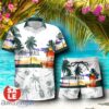 Tropical Beach Palm Tree Buffalo Trace Hawaiian Shirt & Short