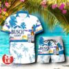 Tropical Beach Palm Tree Busch Light Beer Hawaiian Shirt & Short