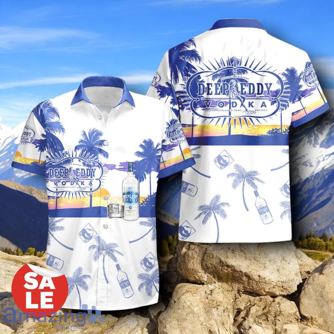 Tropical Beach Palm Tree Deep Eddy Vodka Hawaiian Shirt & Short image Tropical Beach Palm Tree Deep Eddy Vodka Hawaiian Shirt & Short Product Photo 2