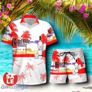 Tropical Beach Palm Tree Dos Equis Hawaiian Shirt & Short Product Photo 1