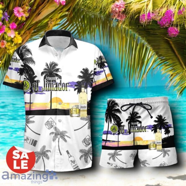 Tropical Beach Palm Tree El Jimador Hawaiian Shirt & Short Product Photo 1