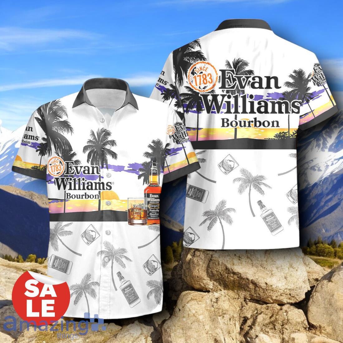 Tropical Beach Palm Tree Evan Williams Hawaiian Shirt & Short image Tropical Beach Palm Tree Evan Williams Hawaiian Shirt & Short Product Photo 2