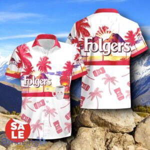 Tropical Beach Palm Tree Folgers Hawaiian Shirt & Short Product Photo 2