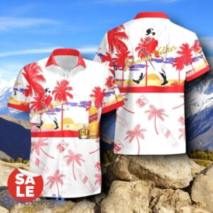 Tropical Beach Palm Tree Johnnie Walker Hawaiian Shirt & Short Product Photo 2