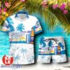 Tropical Beach Palm Tree Keystone Light Hawaiian Shirt & Short