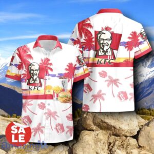 Tropical Beach Palm Tree KFC Hawaiian Shirt & Short Product Photo 2