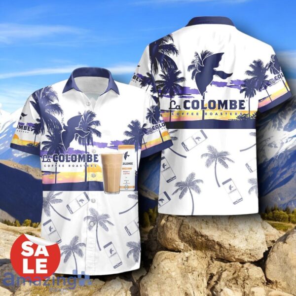 Tropical Beach Palm Tree La Colombe Reserve Hawaiian Shirt & Short Product Photo 2
