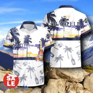 Tropical Beach Palm Tree Martell Cognac Hawaiian Shirt & Short Product Photo 2