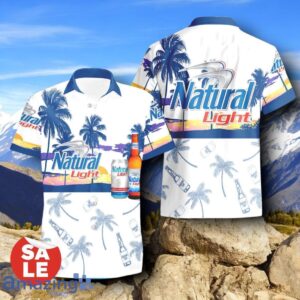 Tropical Beach Palm Tree Natural Light Beer Hawaiian Shirt & Short Product Photo 2
